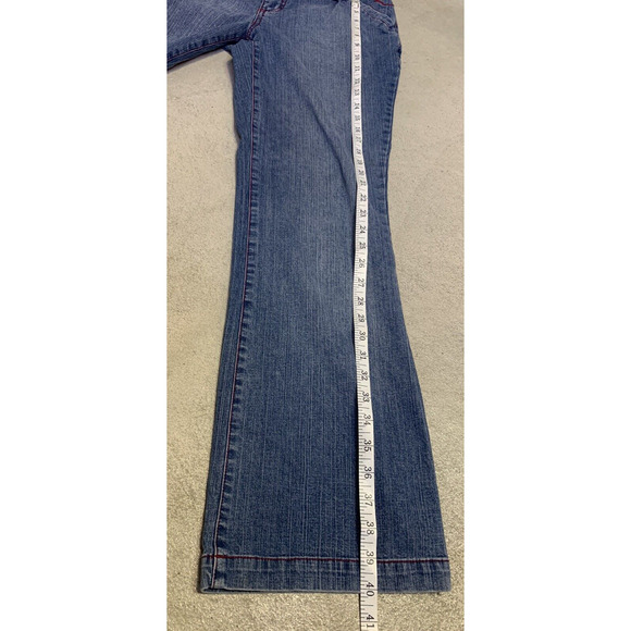JW Div of Junction West Jeans Women Size 10 Bootcut Embroidery Red Trim Trousers - Picture 14 of 15